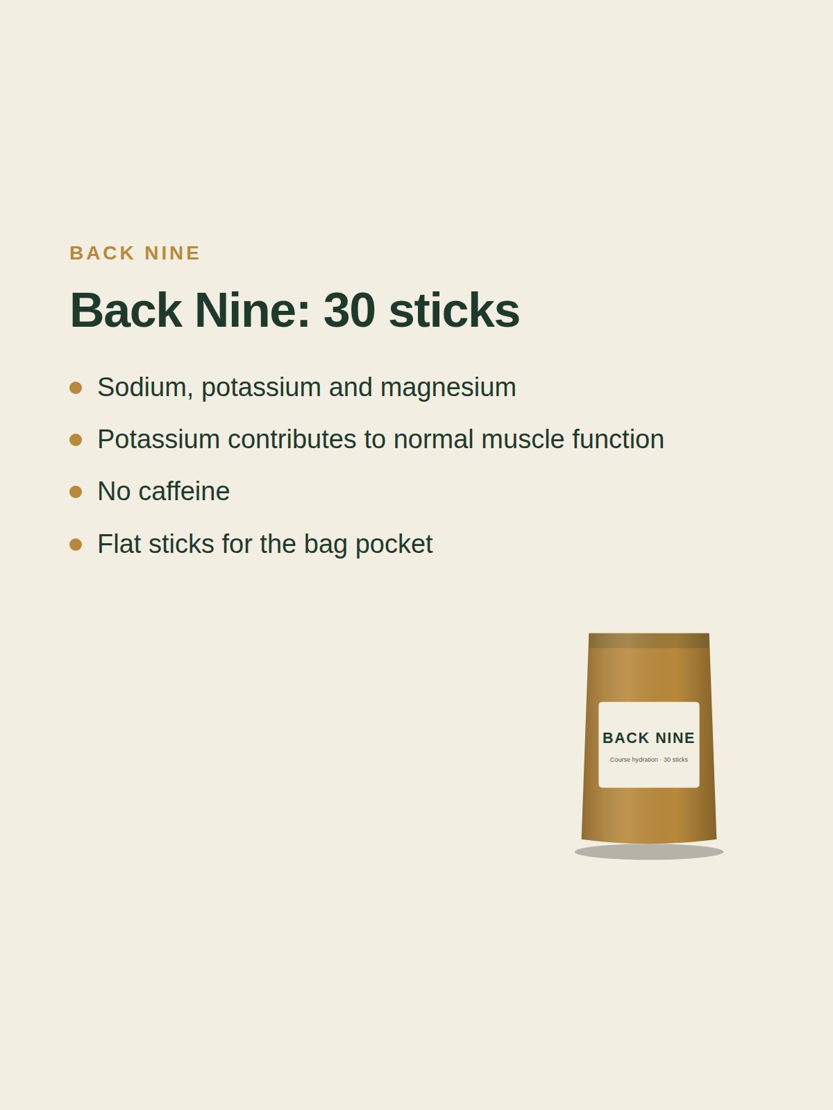 Back Nine: 30 sticks 5